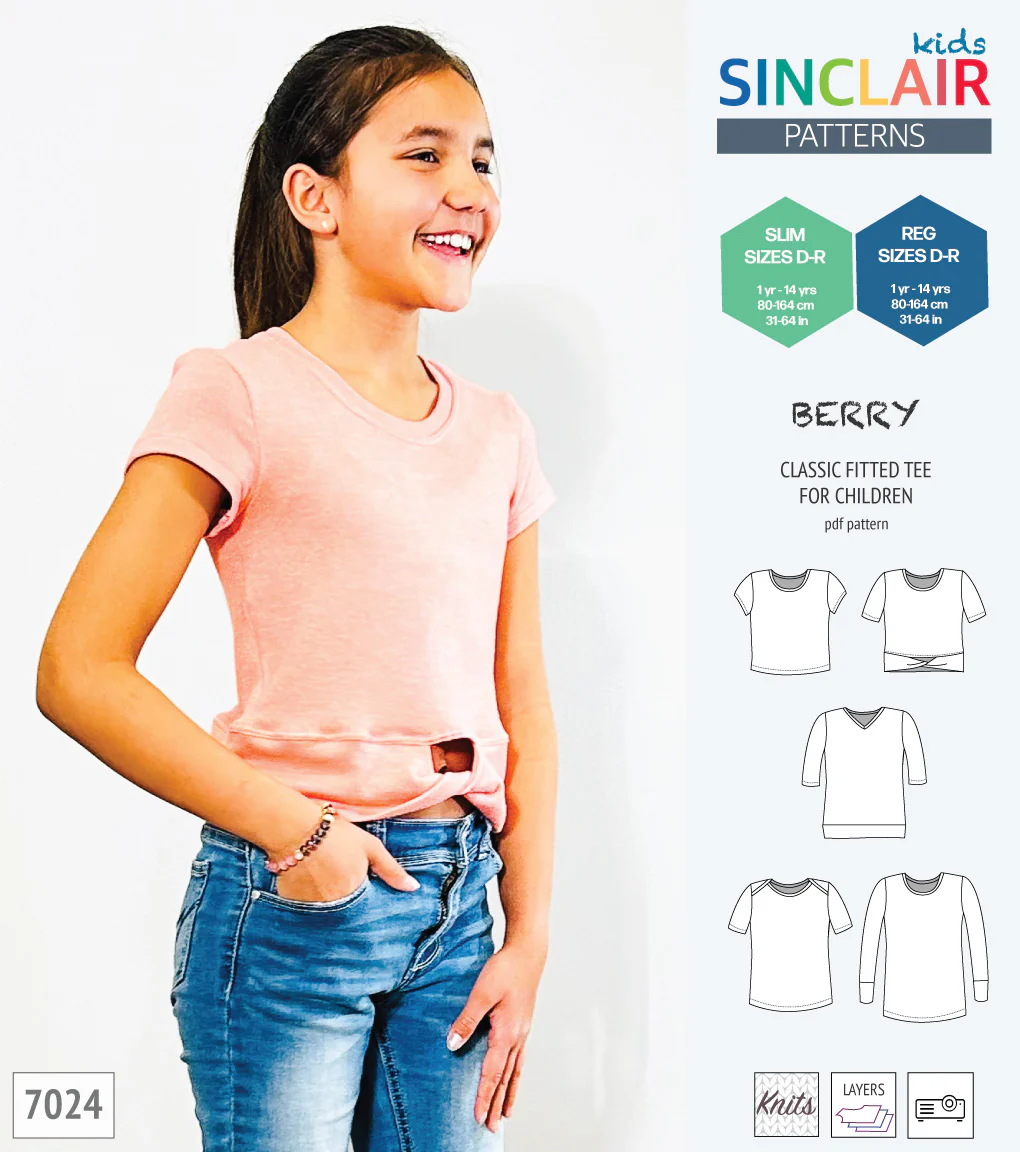 Berry semi fitted tee for children (PDF) - Image 4