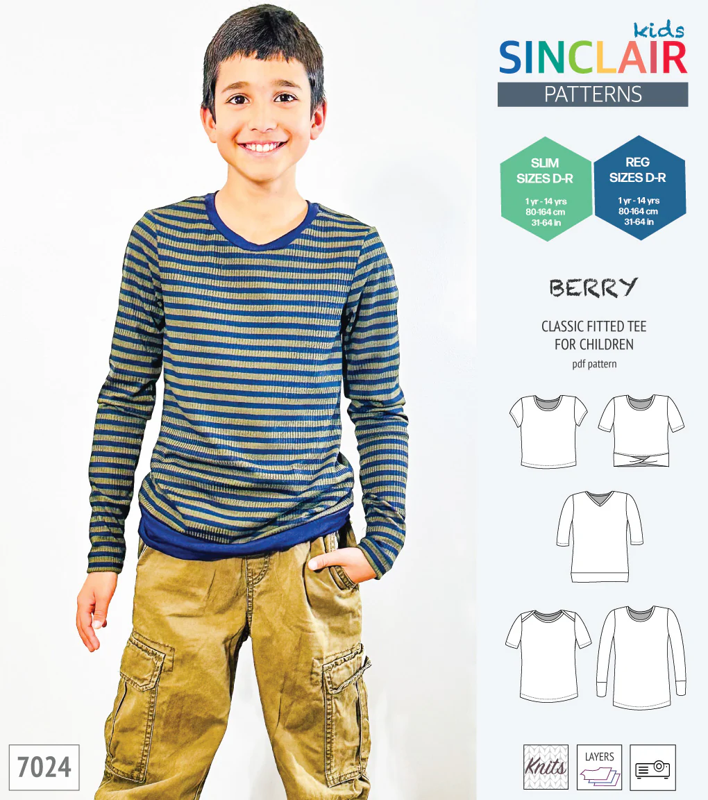 Berry semi fitted tee for children (PDF) - Image 7