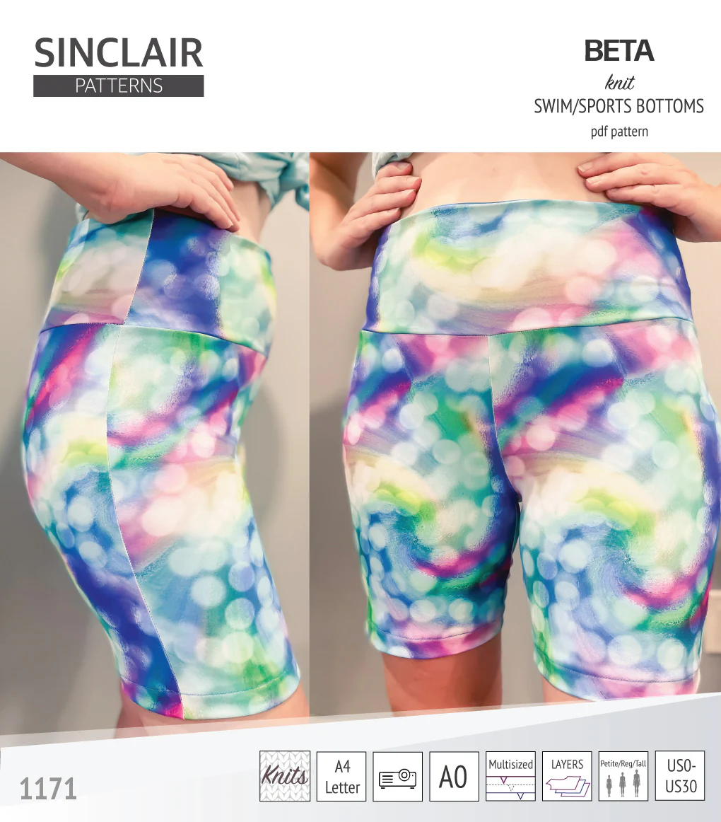 Beta swim/sports bottoms with a lace up accent option (PDF) - Image 16