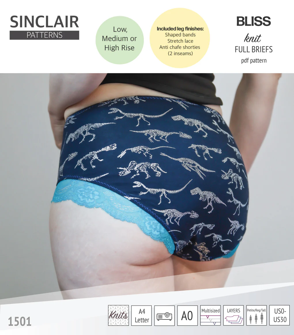 Bliss full briefs with bands, lace or anti chafe shorties (PDF) - Image 17