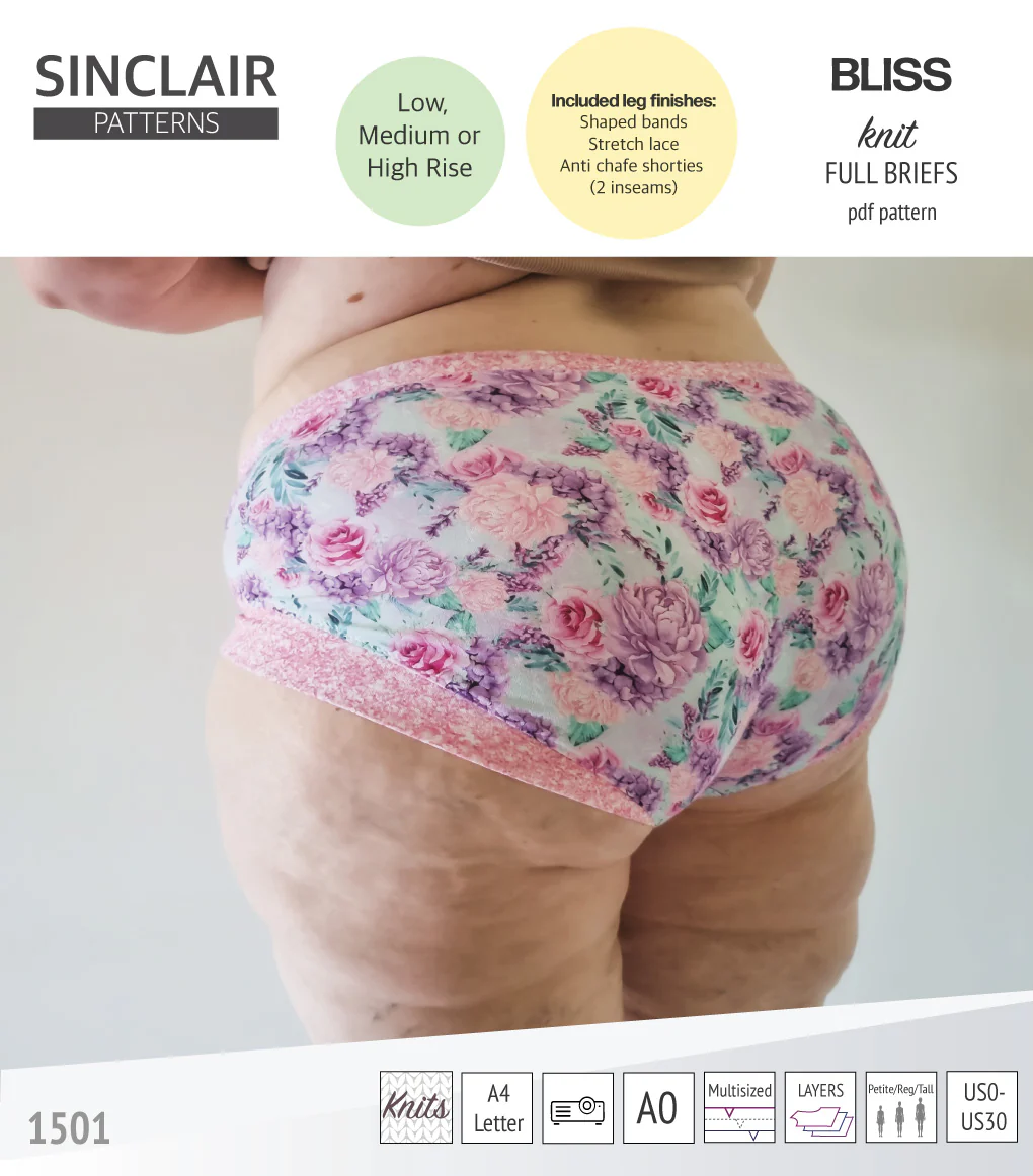 Bliss full briefs with bands, lace or anti chafe shorties (PDF) - Image 31