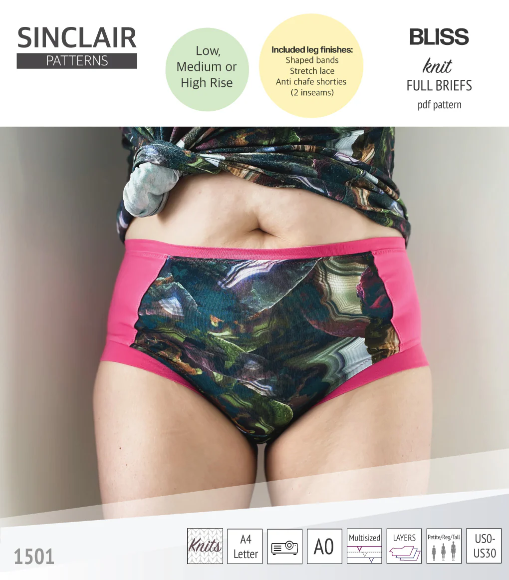 Bliss full briefs with bands, lace or anti chafe shorties (PDF) - Image 35