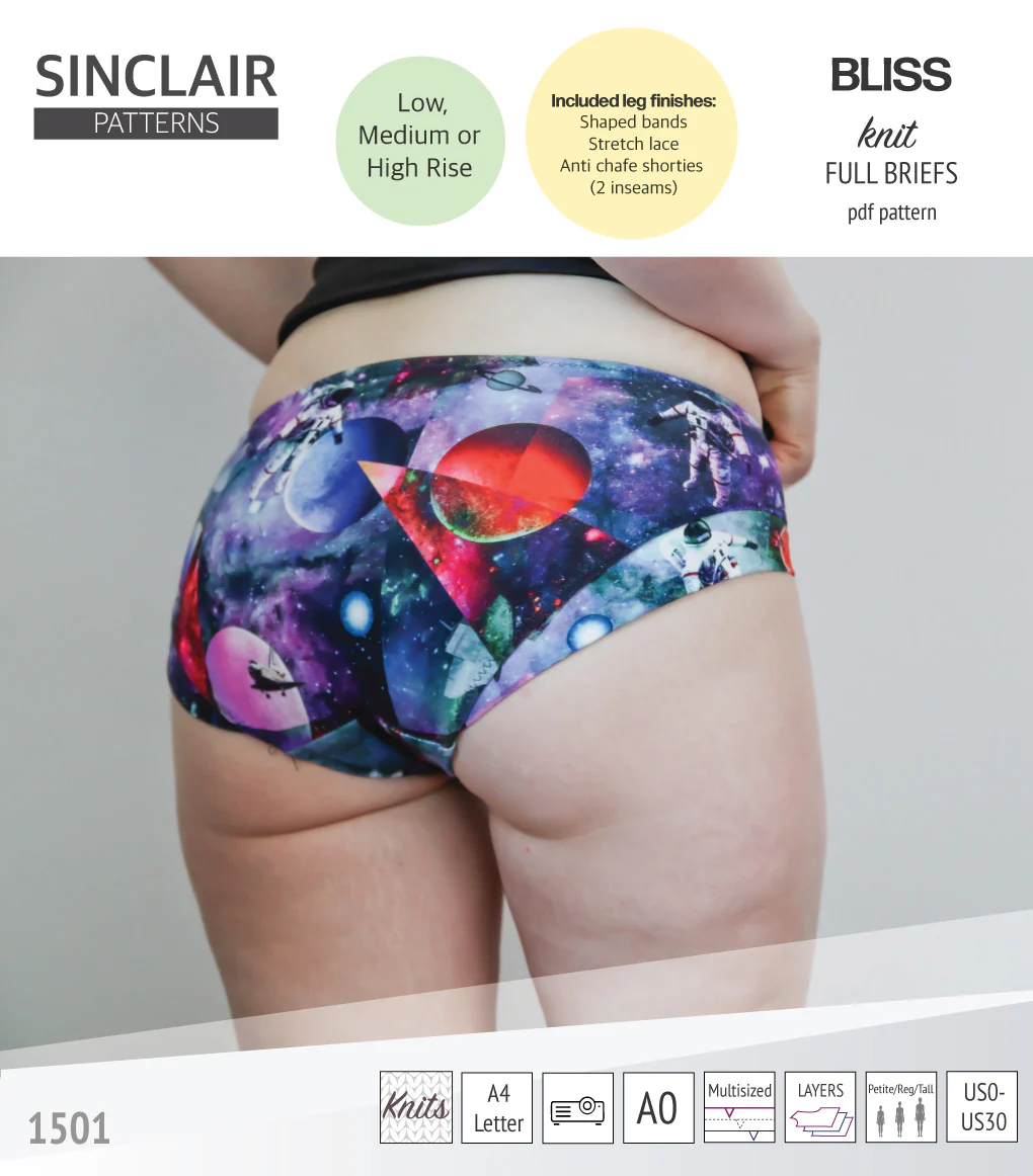 Bliss full briefs with bands, lace or anti chafe shorties (PDF) - Image 39