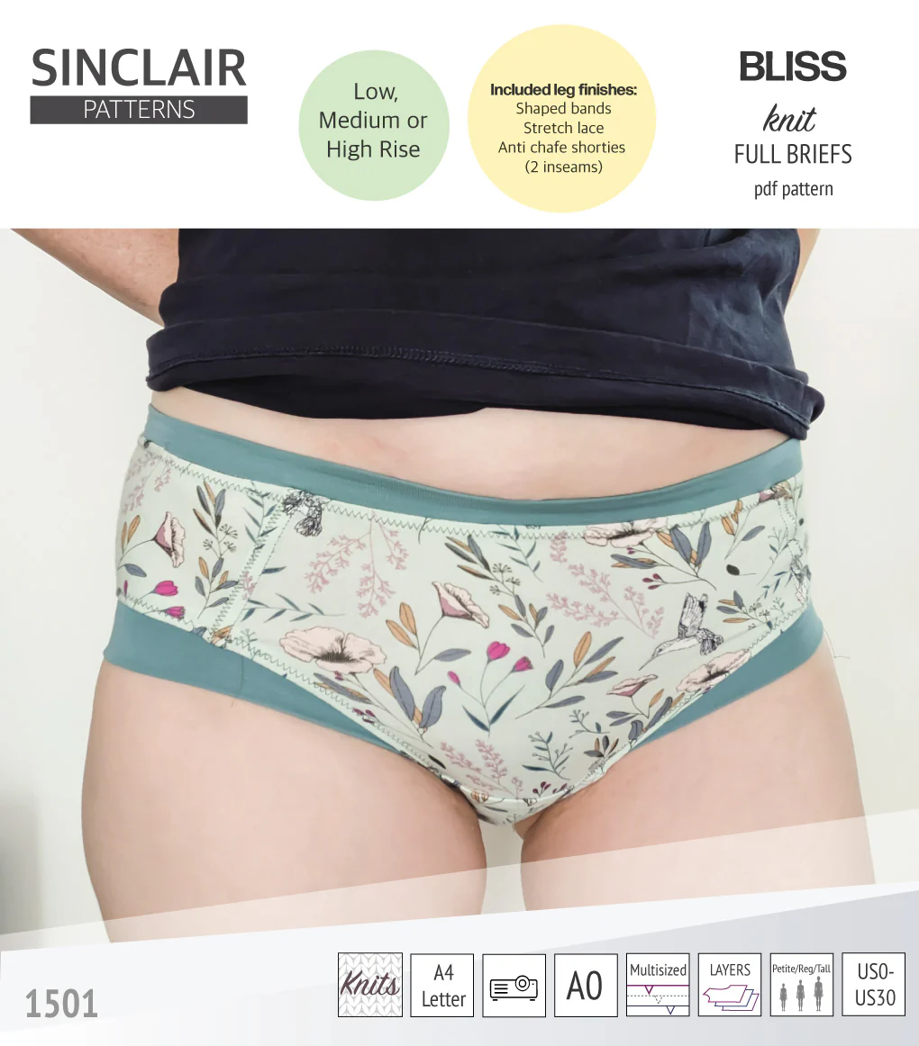 Bliss full briefs with bands, lace or anti chafe shorties (PDF) - Image 40