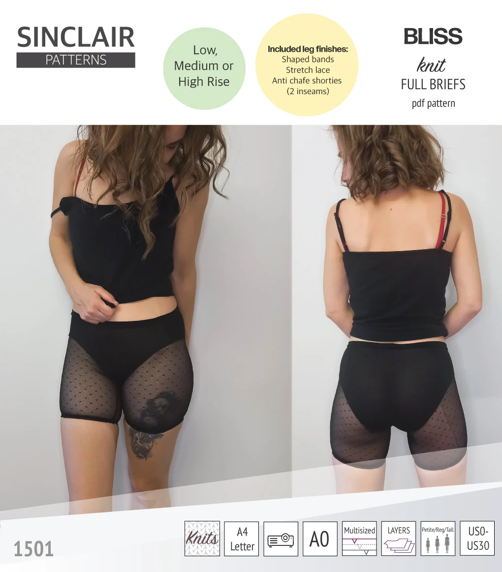 Bliss full briefs with bands, lace or anti chafe shorties (PDF) - Image 41