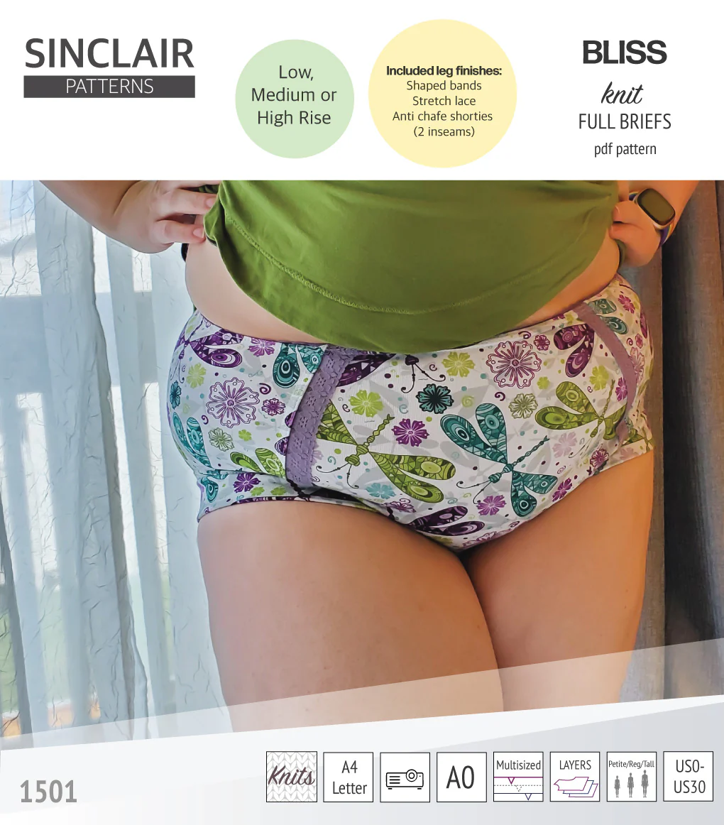 Bliss full briefs with bands, lace or anti chafe shorties (PDF) - Image 43