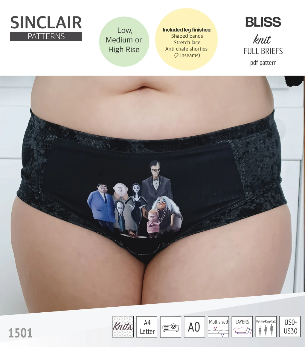 Bliss full briefs with bands, lace or anti chafe shorties (PDF) - Image 44