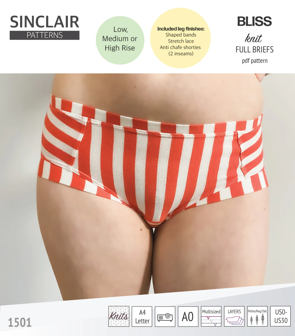 Bliss full briefs with bands, lace or anti chafe shorties (PDF) - Image 45