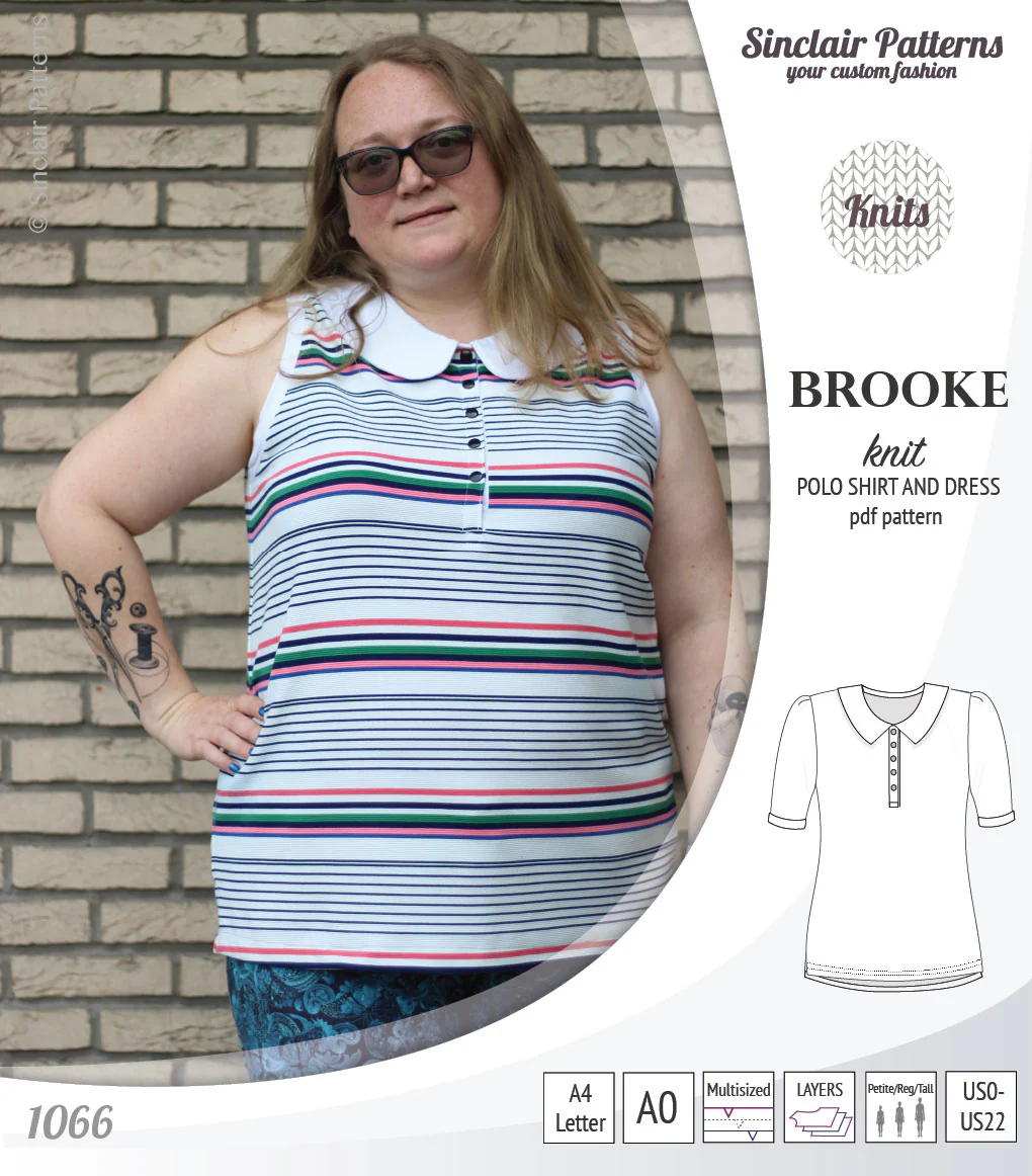 Brooke knit polo shirt and dress for women (PDF) - Image 14