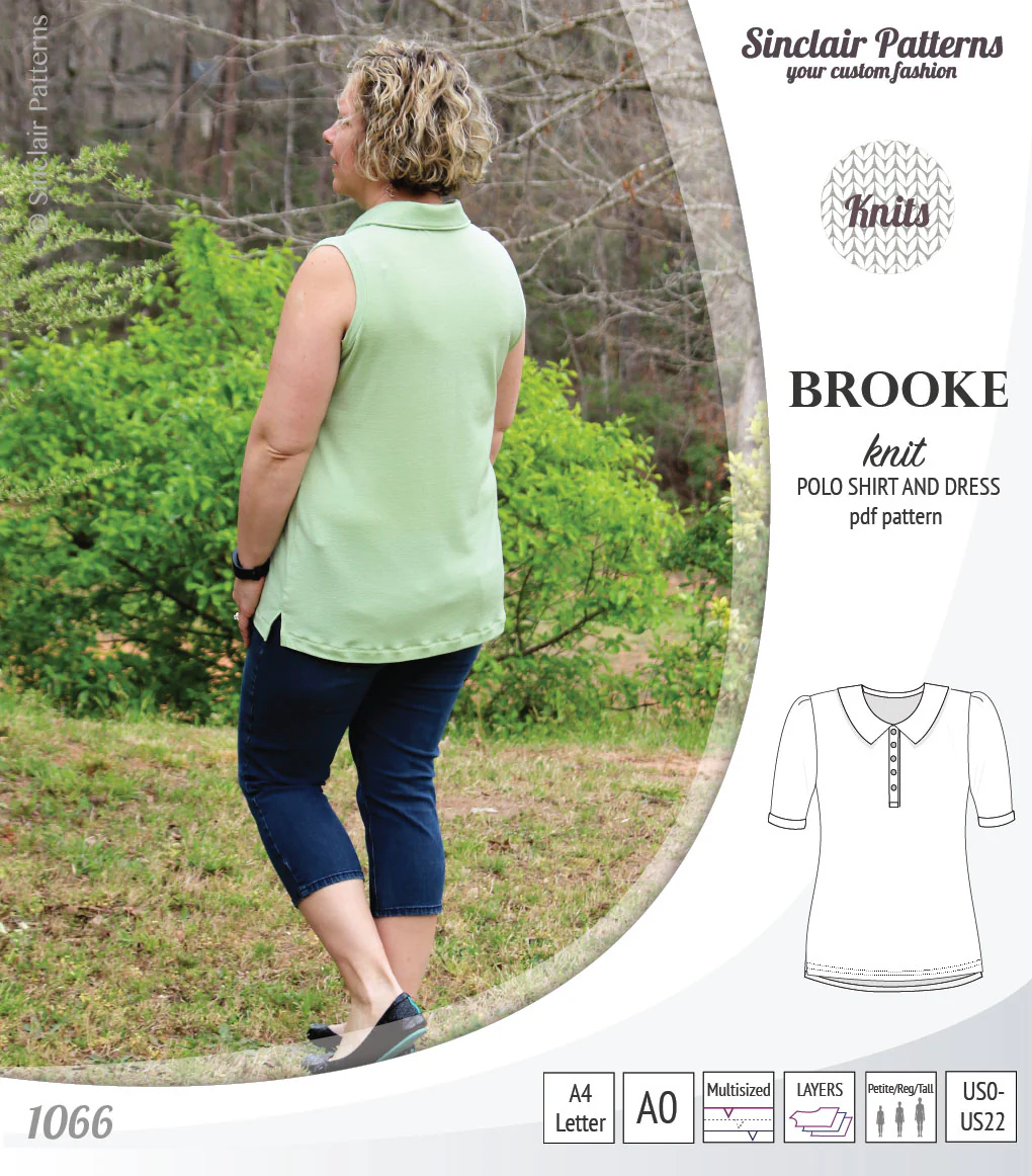 Brooke knit polo shirt and dress for women (PDF) - Image 3