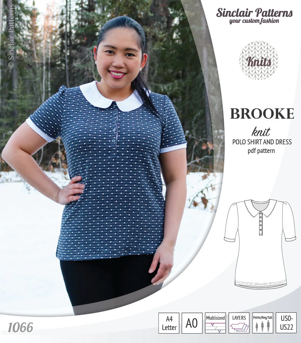 Brooke knit polo shirt and dress for women (PDF) - Image 4