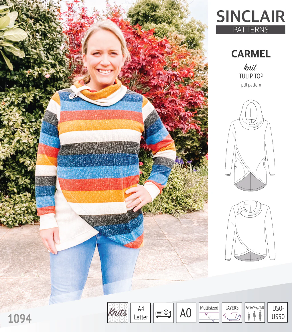 Carmel tulip style knit top with pockets (PDF) - Image 18