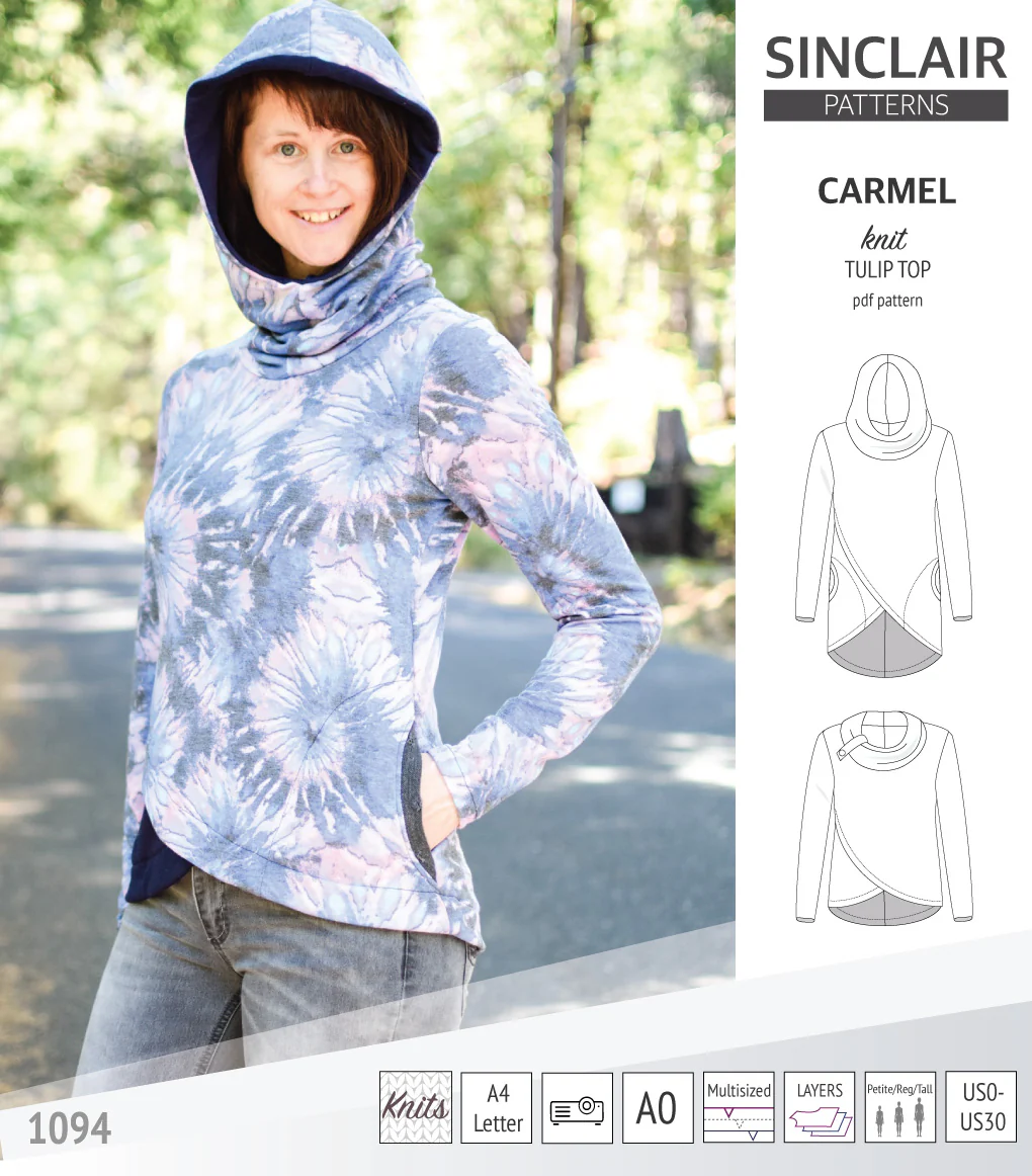Carmel tulip style knit top with pockets (PDF) - Image 20