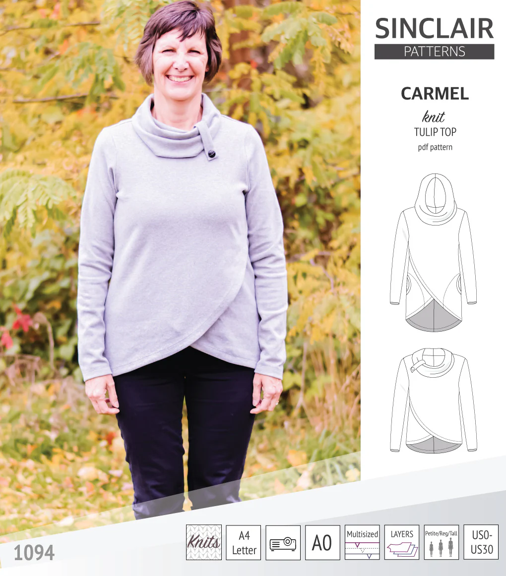 Carmel tulip style knit top with pockets (PDF) - Image 22