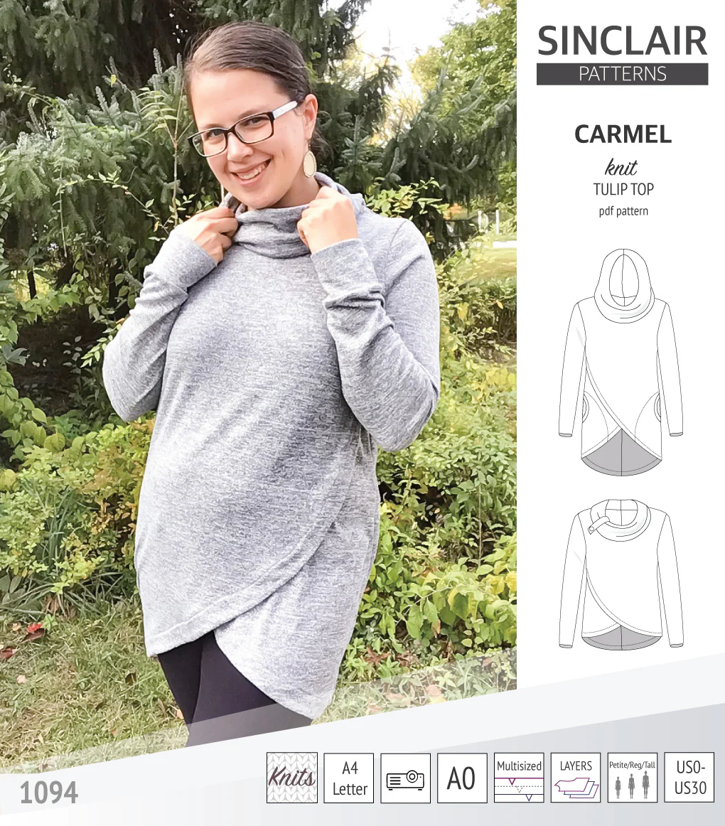 Carmel tulip style knit top with pockets (PDF) - Image 27