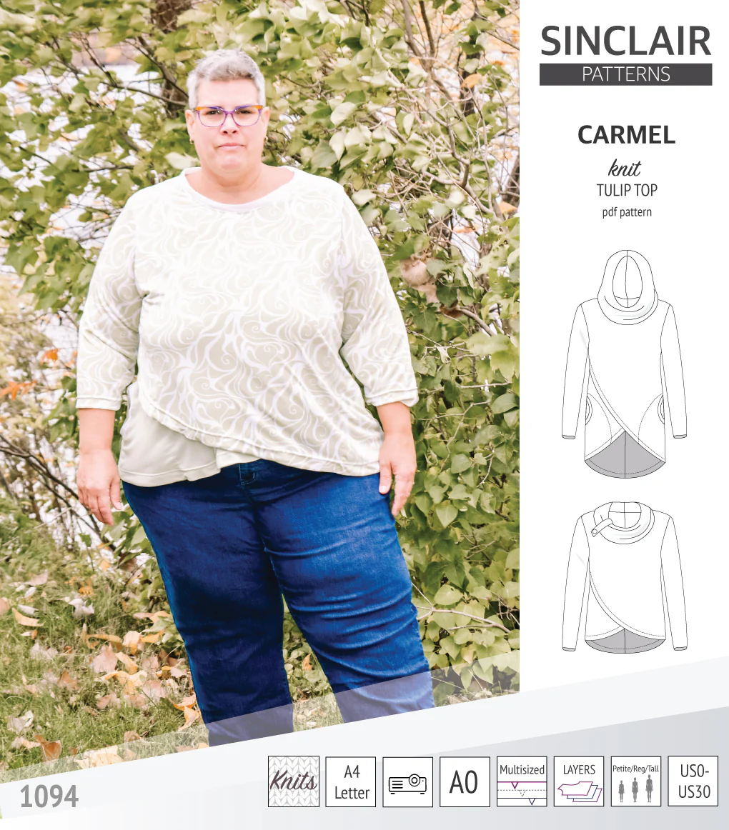 Carmel tulip style knit top with pockets (PDF) - Image 29