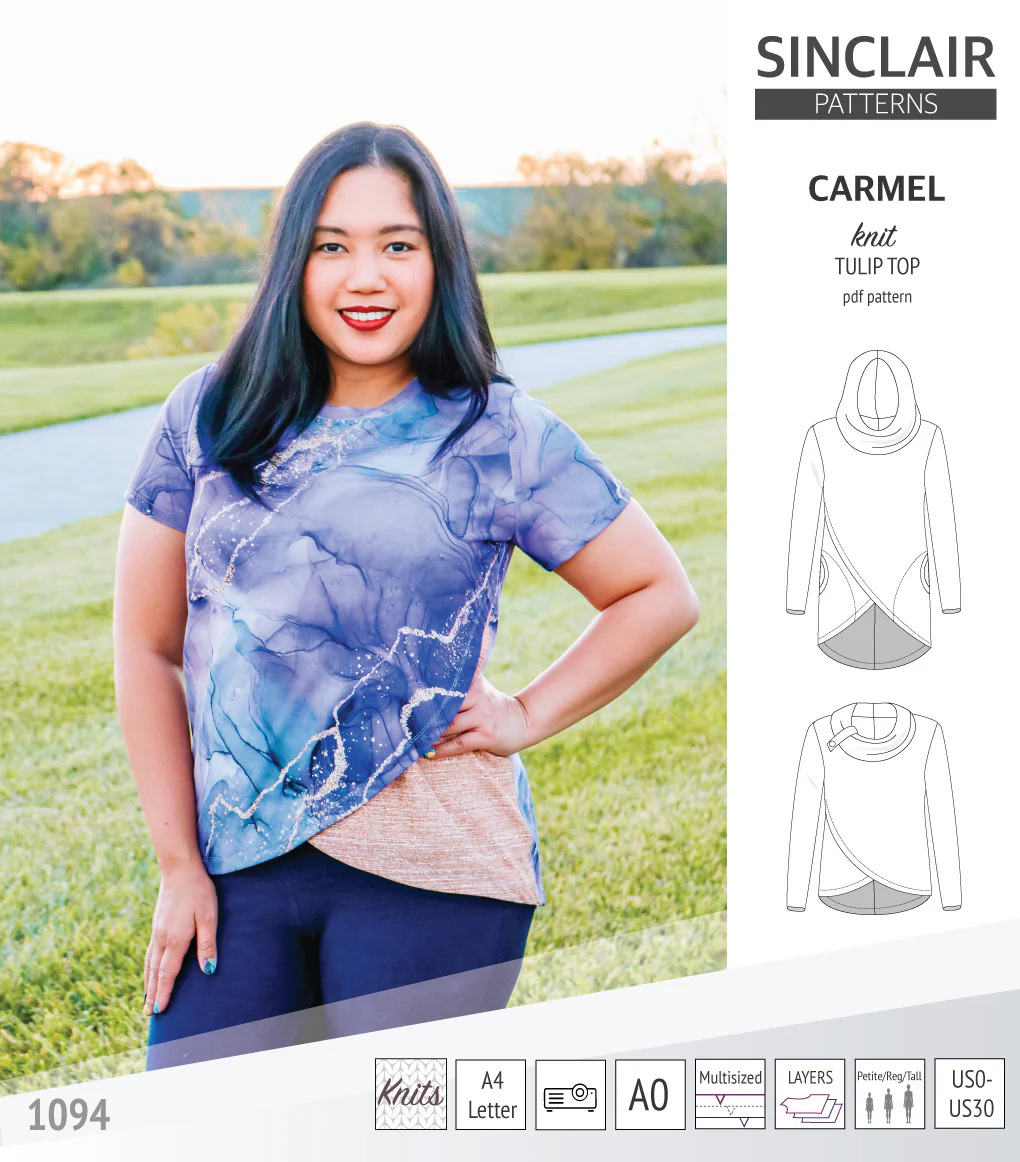 Carmel tulip style knit top with pockets (PDF) - Image 33