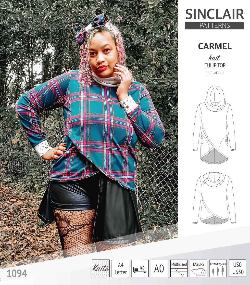 Carmel tulip style knit top with pockets (PDF) - Image 34