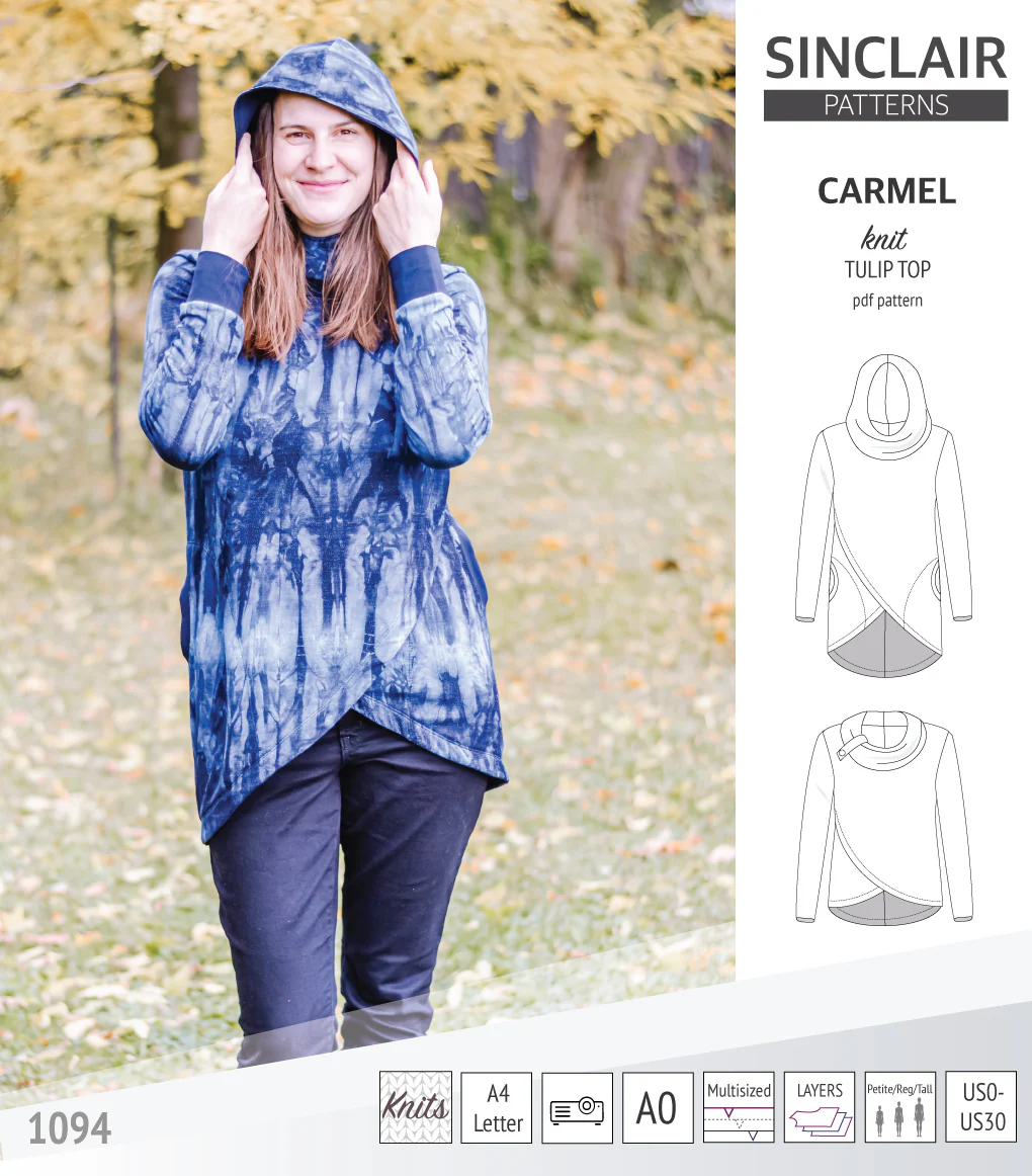 Carmel tulip style knit top with pockets (PDF) - Image 35