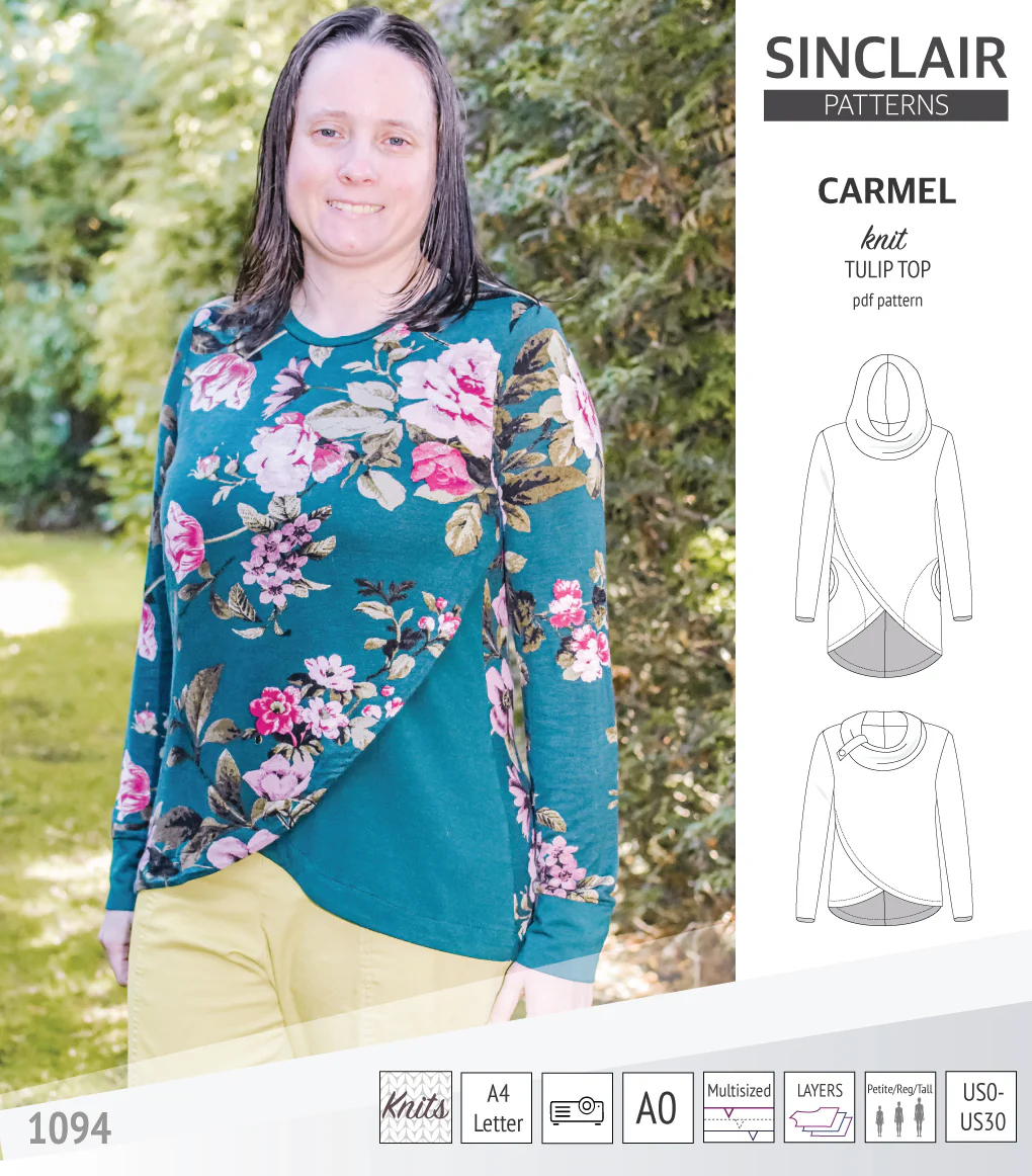 Carmel tulip style knit top with pockets (PDF) - Image 38