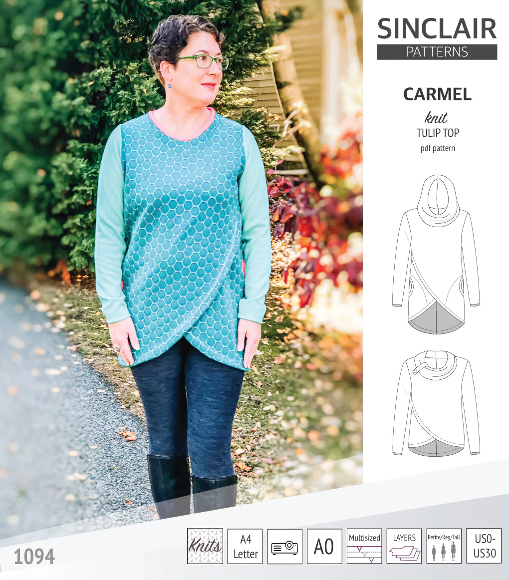 Carmel tulip style knit top with pockets (PDF) - Image 40
