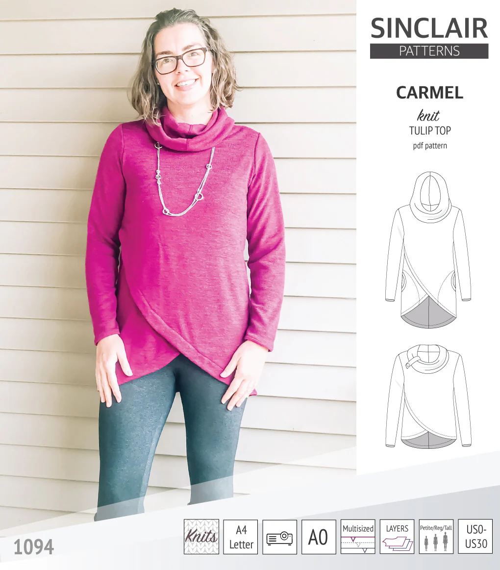 Carmel tulip style knit top with pockets (PDF) - Image 41