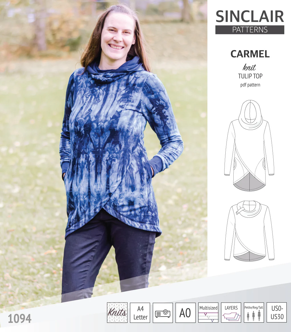 Carmel tulip style knit top with pockets (PDF) - Image 46