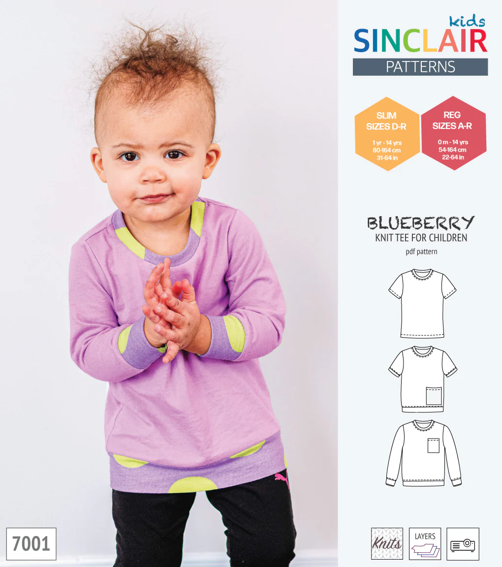 Blueberry classic knit tee for children (PDF) - Image 11