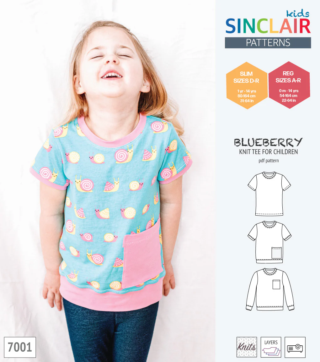 Blueberry classic knit tee for children (PDF) - Image 17