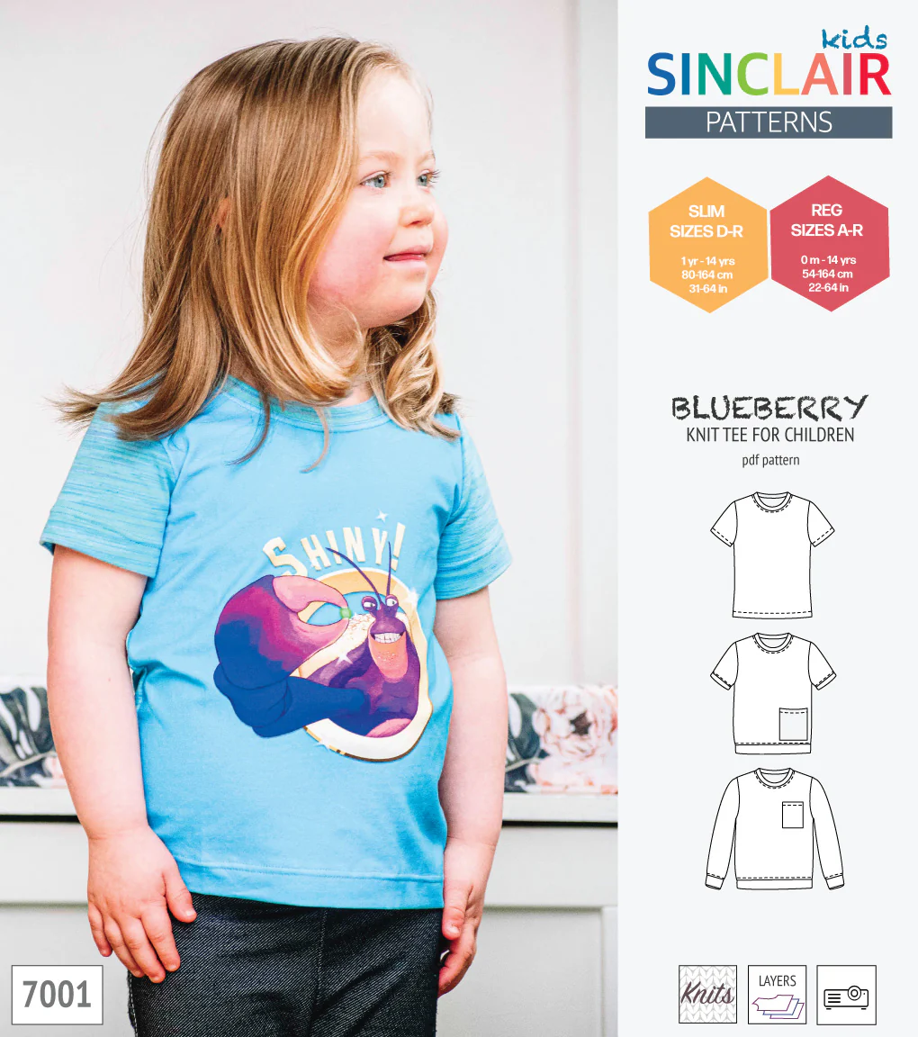 Blueberry classic knit tee for children (PDF) - Image 18