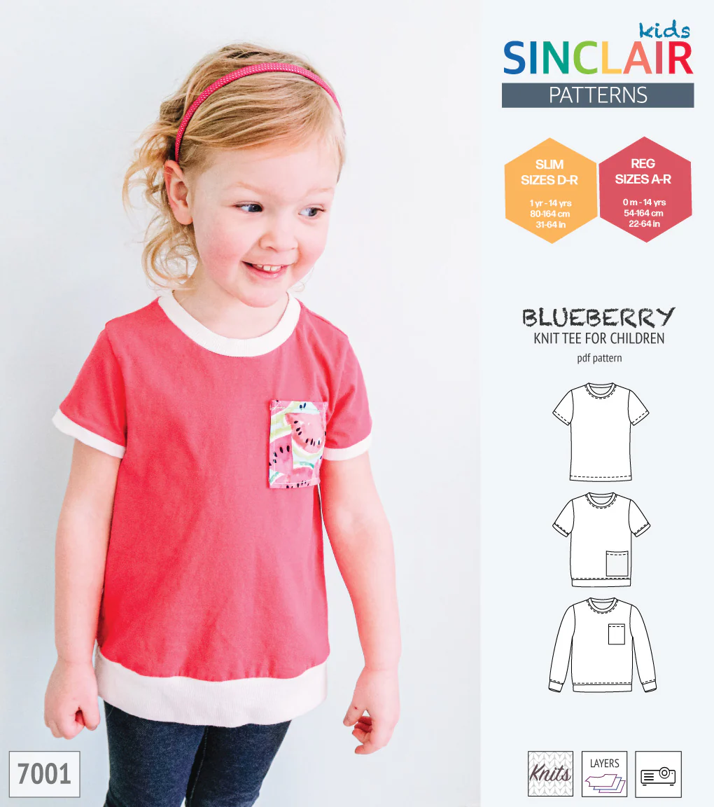 Blueberry classic knit tee for children (PDF) - Image 22