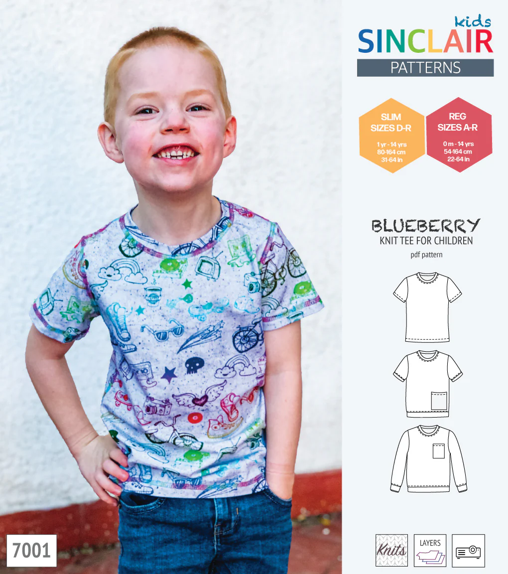 Blueberry classic knit tee for children (PDF) - Image 23