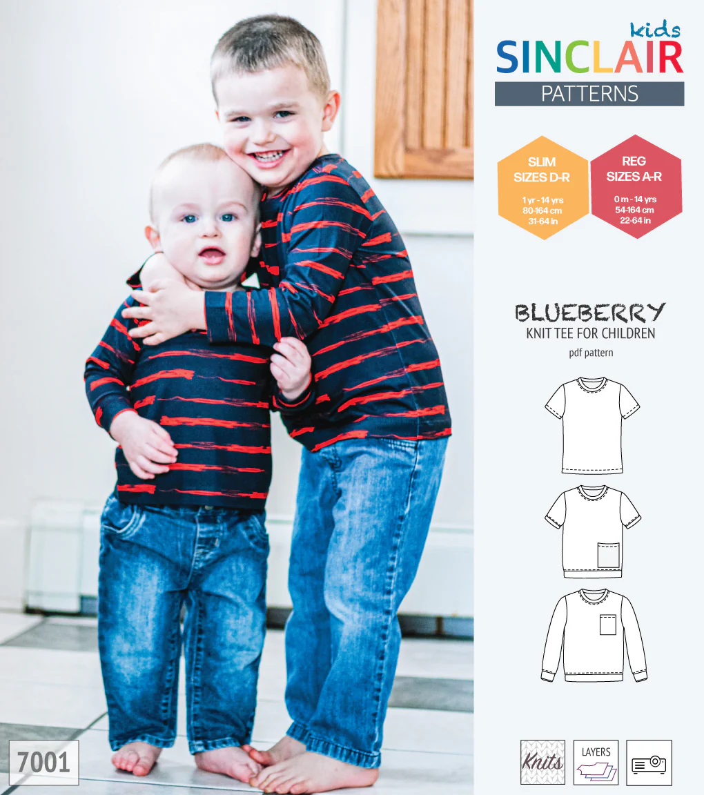 Blueberry classic knit tee for children (PDF) - Image 25