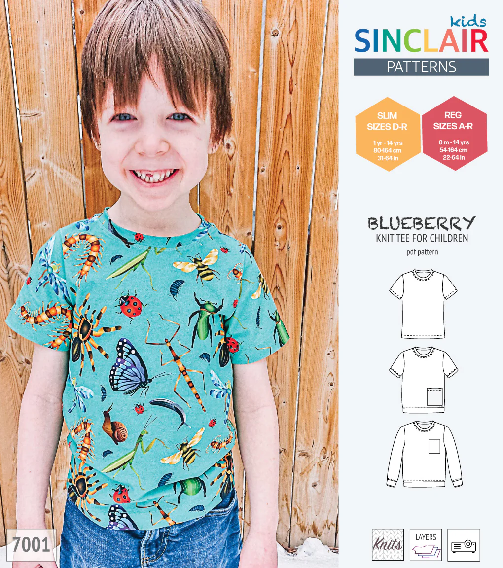 Blueberry classic knit tee for children (PDF) - Image 26