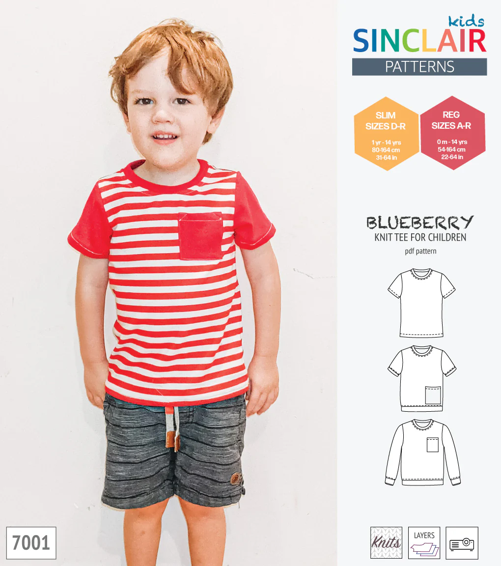Blueberry classic knit tee for children (PDF) - Image 27