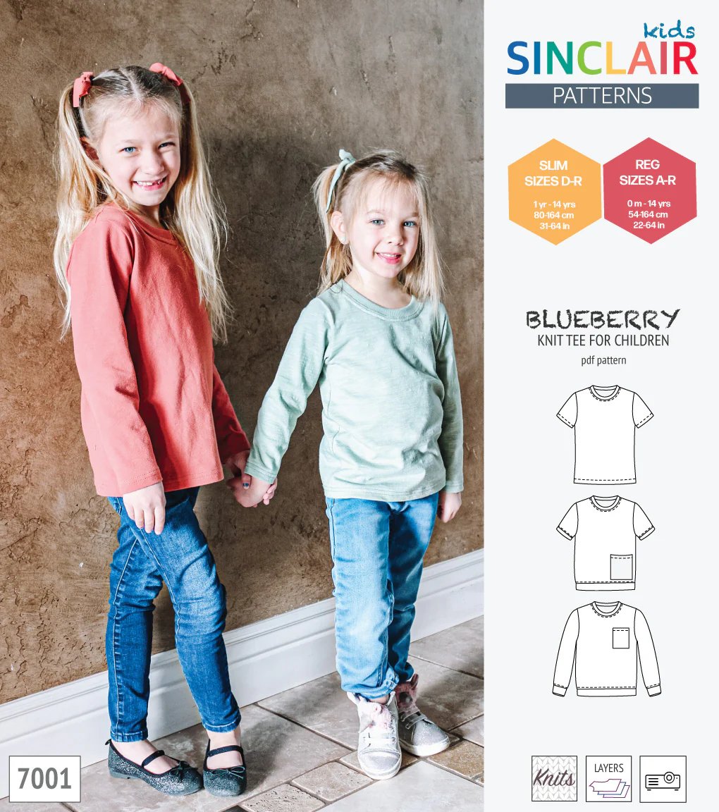 Blueberry classic knit tee for children (PDF) - Image 30