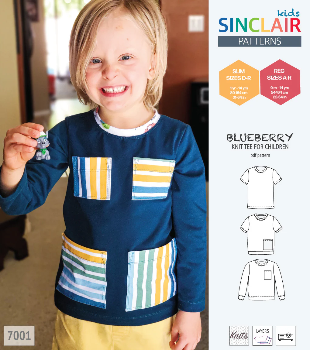 Blueberry classic knit tee for children (PDF) - Image 31