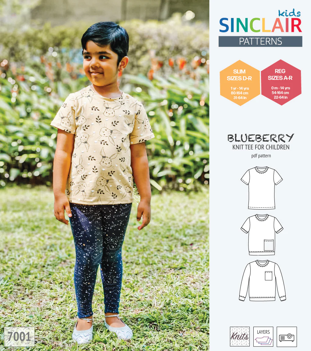 Blueberry classic knit tee for children (PDF) - Image 35