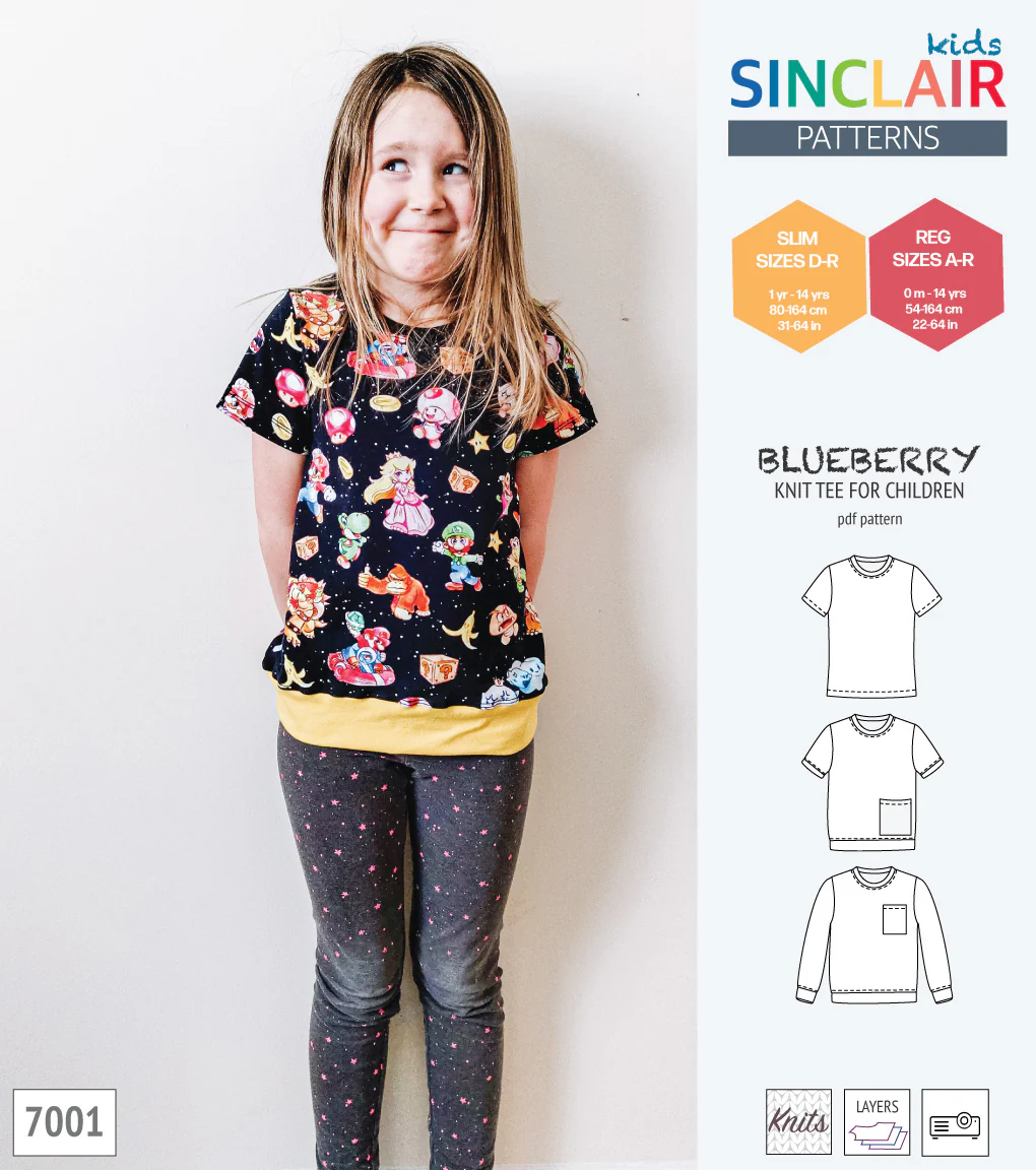Blueberry classic knit tee for children (PDF) - Image 40