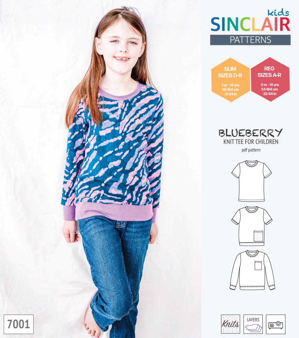 Blueberry classic knit tee for children (PDF) - Image 42
