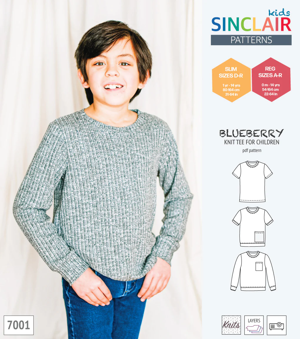 Blueberry classic knit tee for children (PDF) - Image 45