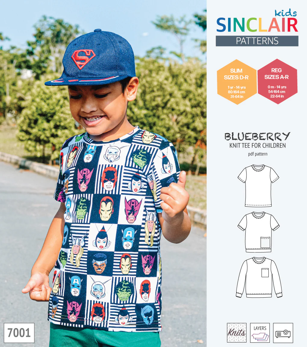 Blueberry classic knit tee for children (PDF) - Image 46