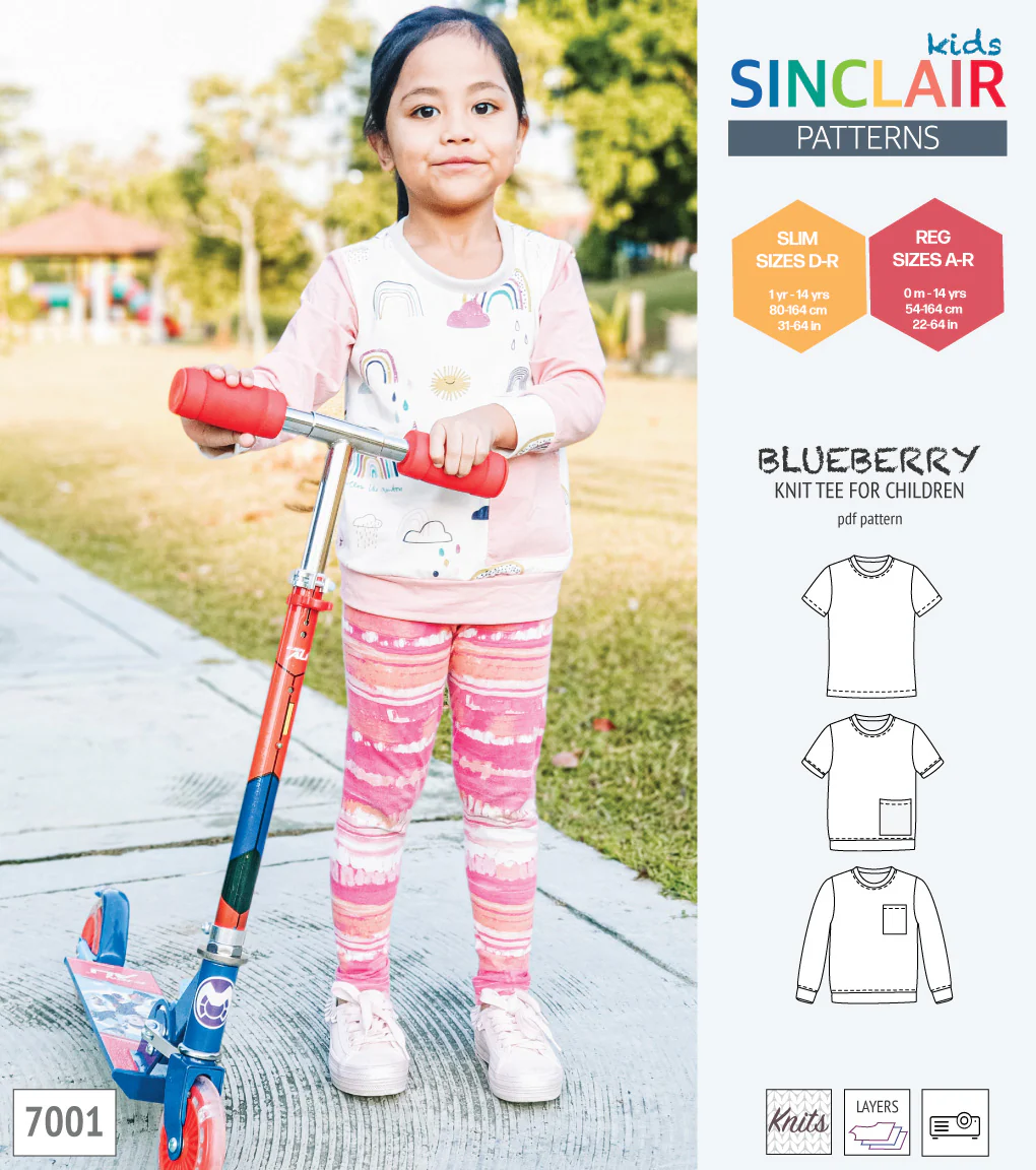 Blueberry classic knit tee for children (PDF) - Image 47