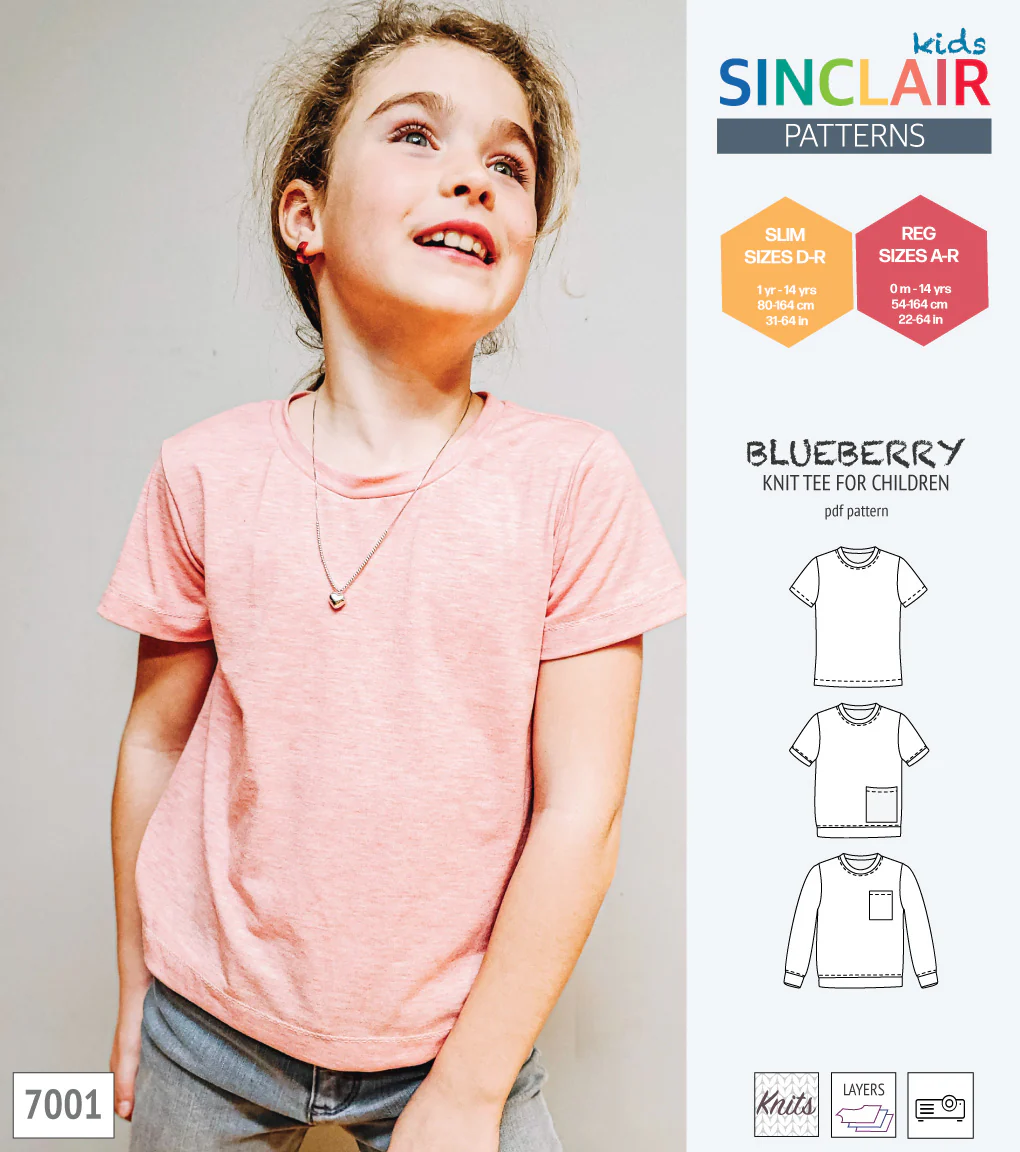 Blueberry classic knit tee for children (PDF) - Image 48