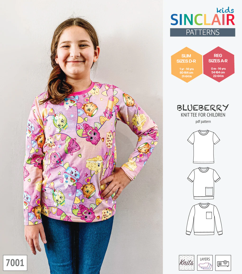 Blueberry classic knit tee for children (PDF) - Image 52