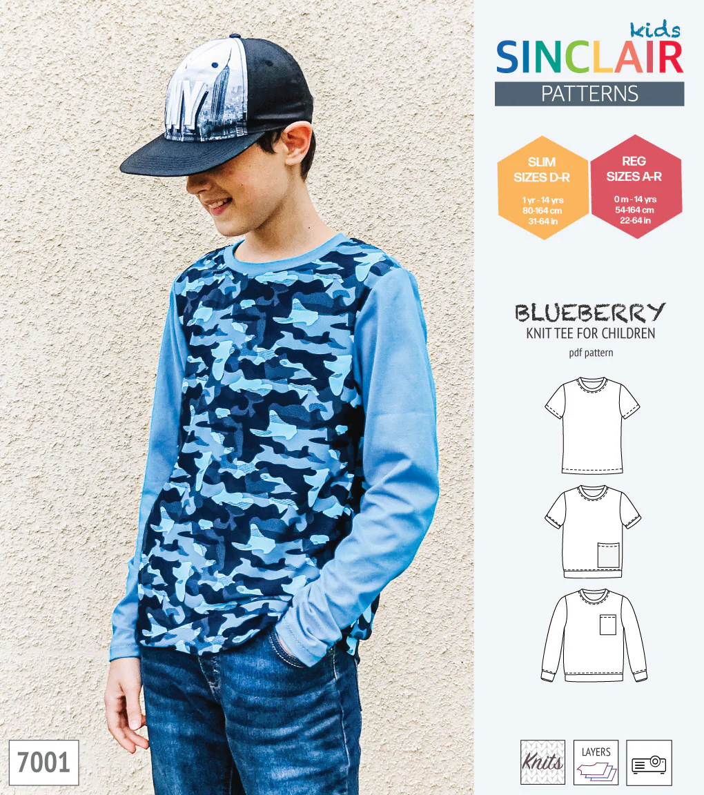 Blueberry classic knit tee for children (PDF) - Image 53