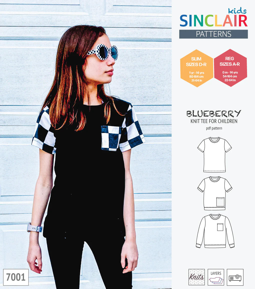 Blueberry classic knit tee for children (PDF) - Image 54