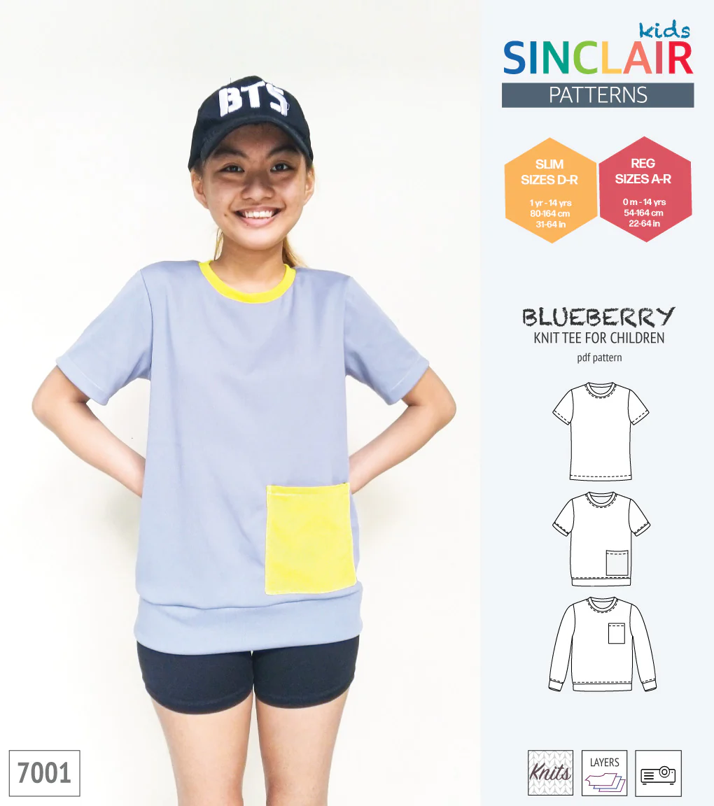 Blueberry classic knit tee for children (PDF) - Image 55