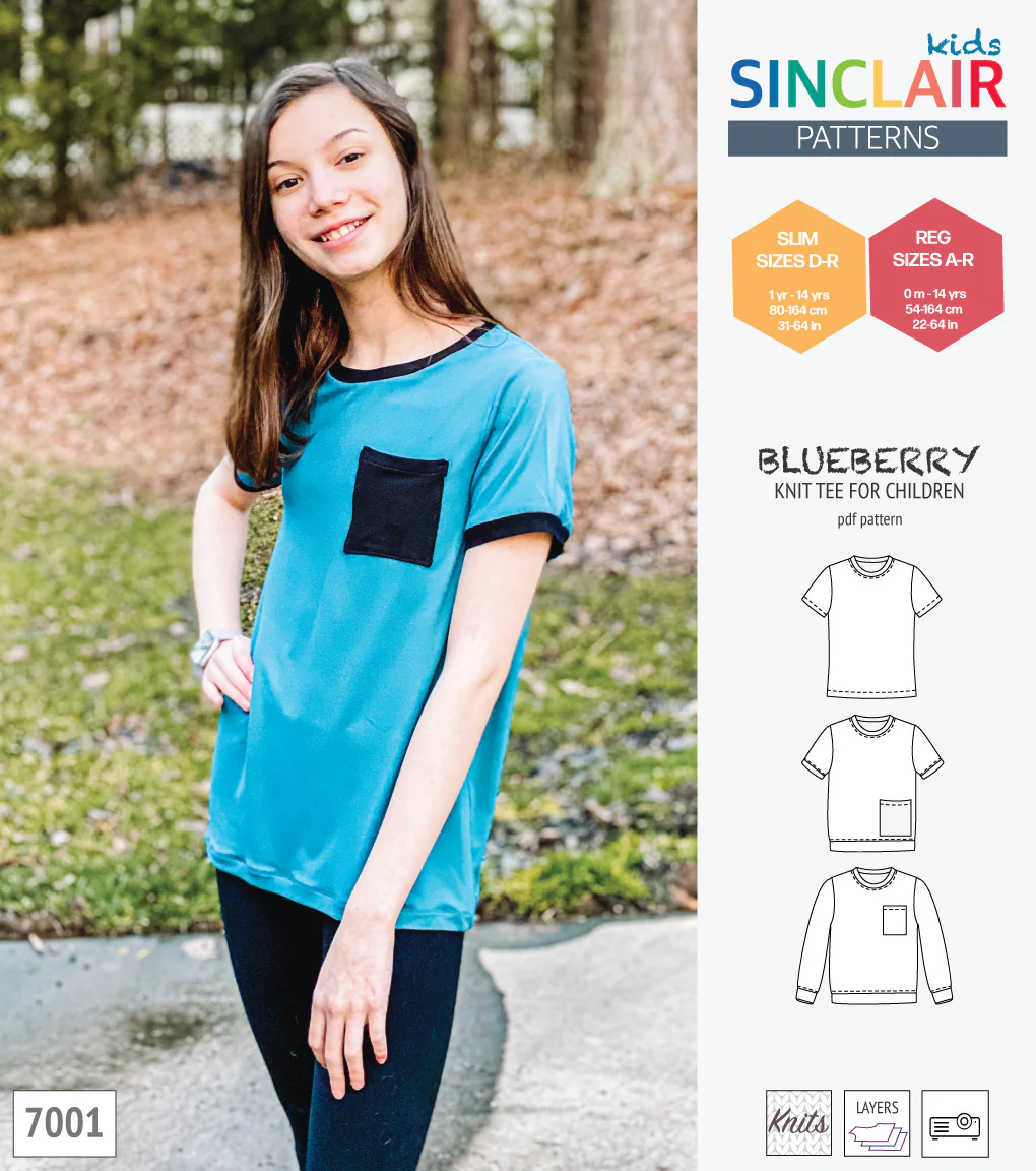 Blueberry classic knit tee for children (PDF) - Image 56