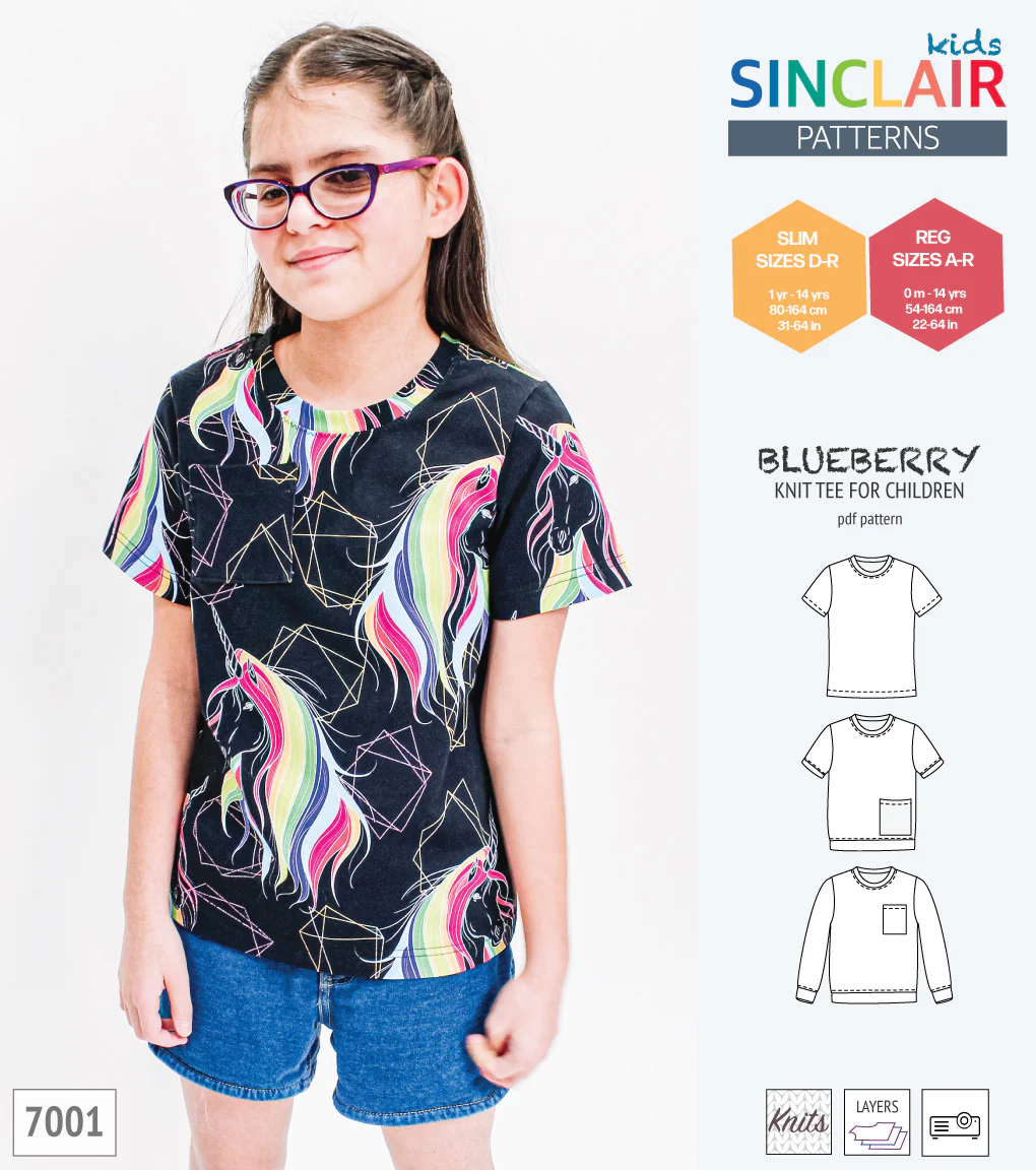 Blueberry classic knit tee for children (PDF) - Image 58